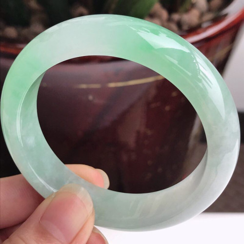 翡翠手鐲天然緬甸老坑翡翠玉手鐲正圈陽綠冰種玉鐲子玉石女款時尚