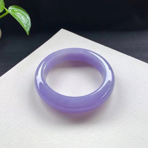 天然緬甸老坑冰糯種冰種A貨翡翠手鐲女款翡翠玉手鐲冰紫羅蘭玉石