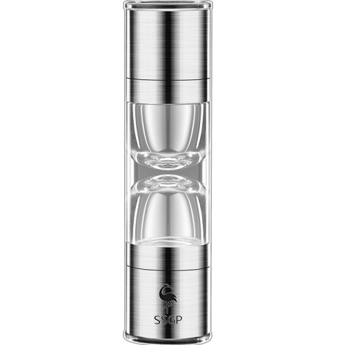 三四鋼鬍椒研磨器現磨黑鬍椒花椒海鹽廚房工具手動雙層雙頭研磨瓶