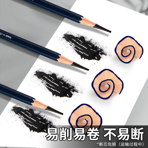 尼奧尼啞光鉛筆六角杆美術專用速寫軟中硬碳繪畫畫筆素描炭筆套裝