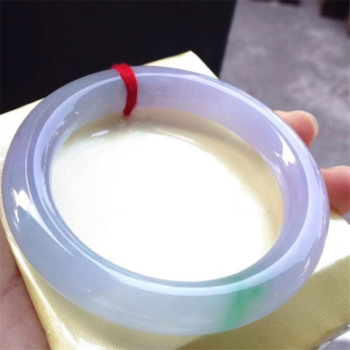 天然緬甸翡翠手鐲水潤春帶彩飄花女款糯種玉石玉手鐲子送閨蜜送禮