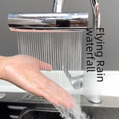 廚房水龍頭防濺神器瀑布出水萬向旋轉起泡器增壓延伸水嘴通用接頭