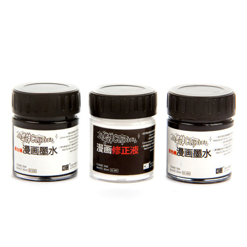 巨匠小愛神漫畫墨水黑白稿學生動漫設計手繪蘸水筆補充高光修正液