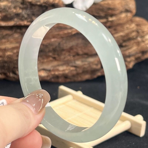 翡翠玉手鐲送禮物淺果綠老坑女冰種單色淺綠天然緬甸翡翠手鐲晴水