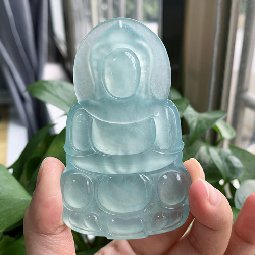 天然緬甸翡翠觀音吊墜高冰透翡翠吊墜冰種翡翠男女款掛件玉石觀音