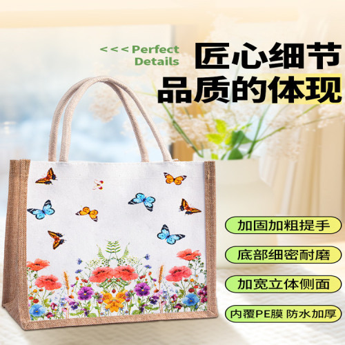 手工包包diy材料套裝手繪玫瑰創意聖誕節團建禮品學生手提帆布袋