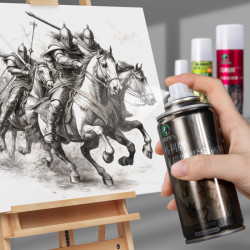 定畫液批髮美術水性噴霧素描色粉水彩油畫固色定型上光保護劑罐裝