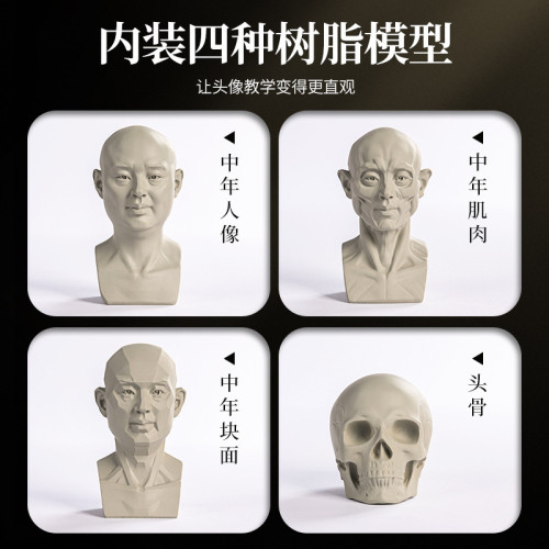 頭頭是道石膏像美術繪畫米隆模型靜物頭像藝術擺件素描頭骨教具