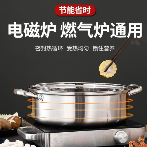 加厚鴛鴦鍋304不鏽鋼電磁爐專用涮鍋具火鍋盆商用鴛鴦火鍋鍋家用