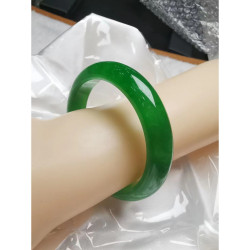 天然緬甸翡翠手鐲女款冰種滿綠陽綠正圈玉鐲帝王綠手鐲平安鐲老坑