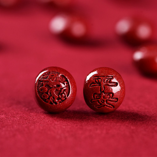 久雅水晶 原鑛紫金砂硃砂生肖手鏈 高含量平安生肖手鏈配珠串珠
