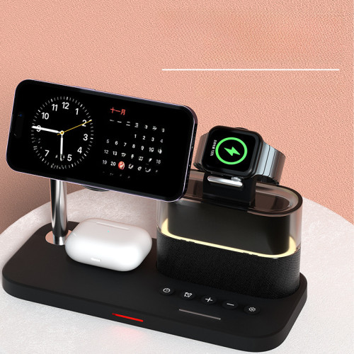 源頭新品磁吸無線充電器 三合一無線充適用蘋果手機耳機手表1-9代