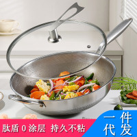德國無塗層有鈦鍋不沾鍋電磁爐瓦斯平底炒鍋多功能家用炒菜鍋通用