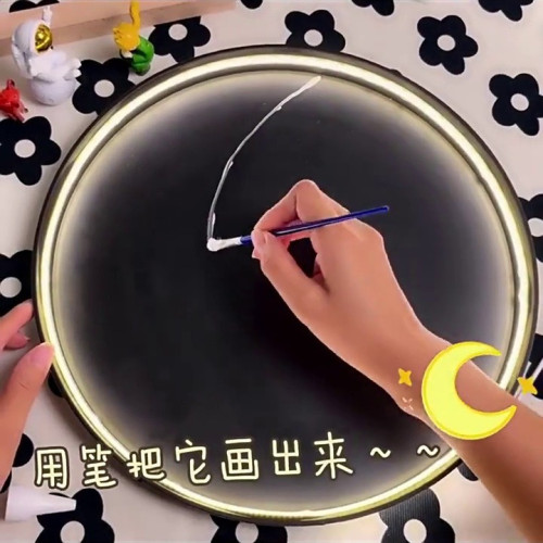 肌理月球燈diy材料包創意套裝小夜燈禮物臥室聖誕氛圍感月亮台燈
