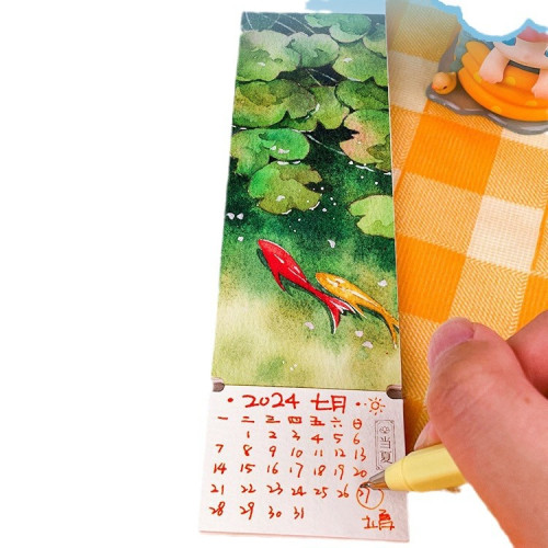 飛樂鳥中國風水彩塗色便簽diy書簽畫筆顔料兒童中式線稿套裝畫本