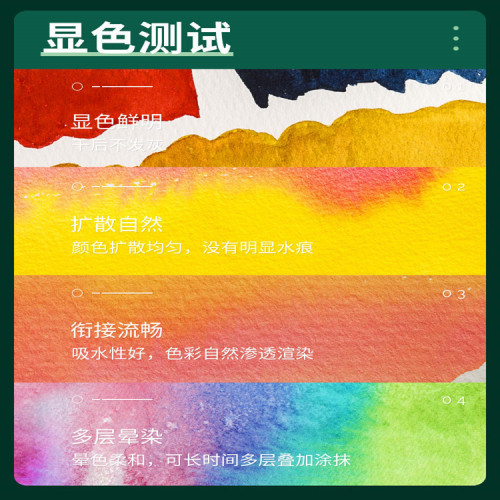 德國煇柏嘉水彩紙300g棉漿中粗8K美術專用彩鉛水彩專業繪畫200g紙