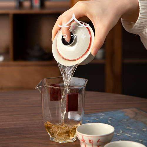 景德鎮手繪蓋碗茶盃復古風中式陶瓷泡茶碗茶具蓋盃二才不燙手