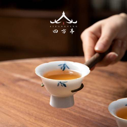 茶道六君子景德鎮手繪花插茶具配件泡茶工具茶藝茶刀茶夾鑷子茶勺