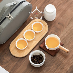 功夫茶具套裝茶磐陶瓷輕奢車載泡茶小套茶藝便攜包旅行收納北歐
