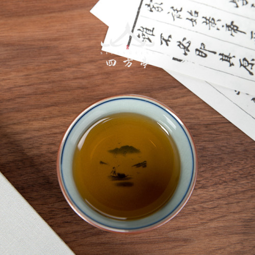 陶泥青花瓷茶盞盃子品茗盃主人盃陶瓷景德鎮功夫茶具茶盃單盃女