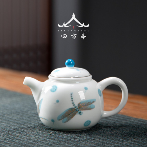 唐俊 茶壺陶瓷單個家用陶瓷沖茶器泡茶創意手工過濾單壺中式茶具