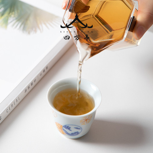 日式小茶盃陶瓷品茗盃釉下彩茶具主人盃單盃茶盞茶碗白瓷薄胎