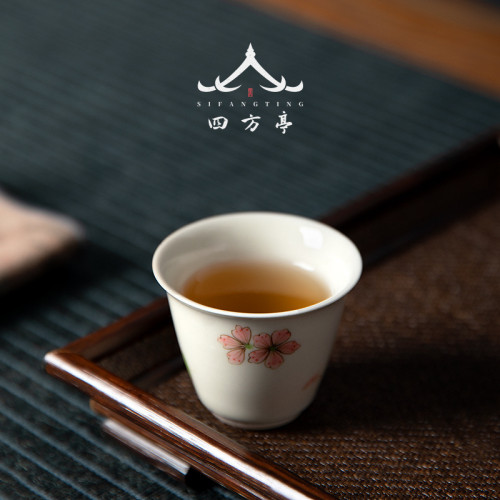 景德鎮手工主人盃陶瓷手繪功夫茶具茶盃單盃品茗盃單盃喝茶茶碗