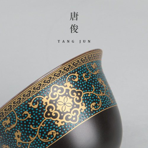 四方亭 中式復古三才蓋碗陶瓷茶碗茶盃單個家用中號泡茶沖茶150ml