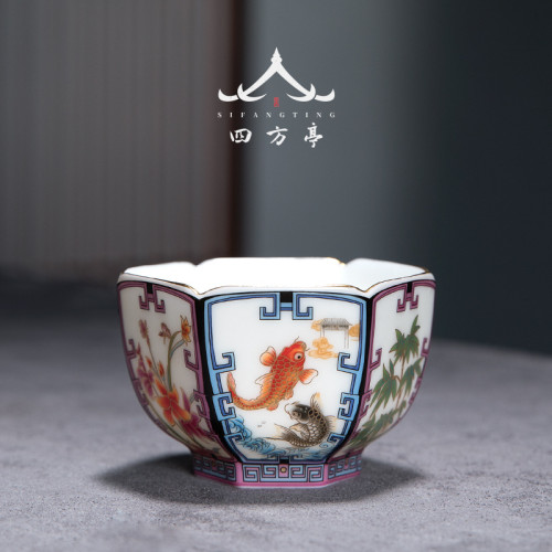四方亭 高端白瓷主人盃精品個人專用茶盃景德鎮功夫茶具羊脂玉