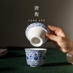 景德鎮青花瓷茶漏不鏽鋼金屬過濾網陶瓷茶具玻璃公道盃分茶器套裝