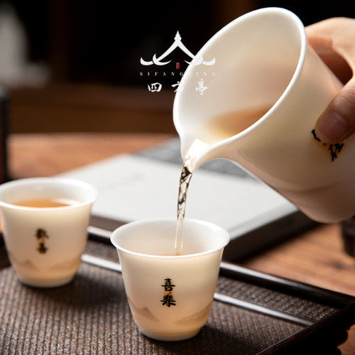 茶盃品茗盃主人盃白瓷羊脂玉瓷小茶盃德化茶盞主人盃單盃家用