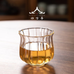茶盃主人盃女士玻璃日式品茗盃茶具花茶單盃琉璃加厚盃子喝茶