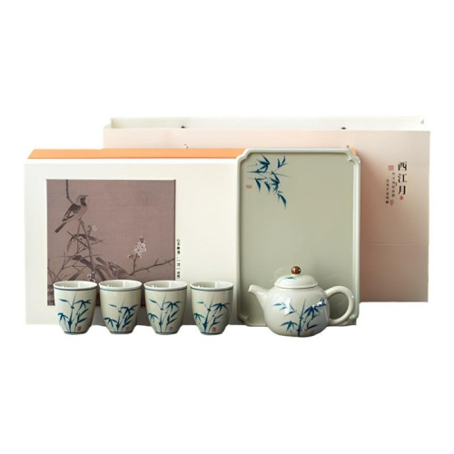 手繪茶具套裝景德鎮小套茶磐禮盒裝簡約乾泡小型茶壺家用輕奢新款