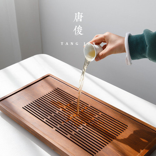 日式竹制茶海茶具茶磐現代簡約蓄水排水兩用客厛茶台家用瀝水托磐