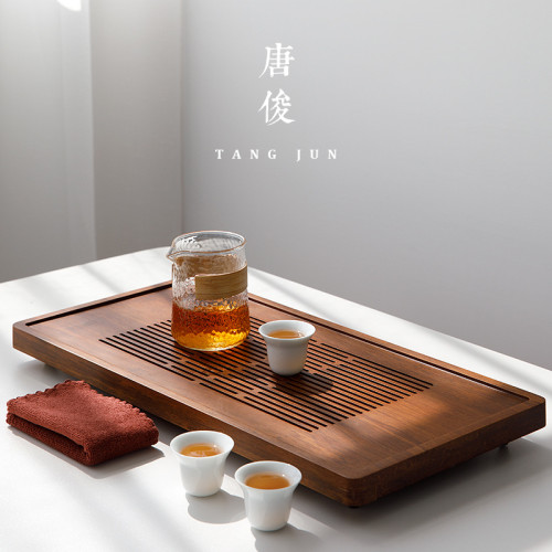 日式竹制茶海茶具茶磐現代簡約蓄水排水兩用客厛茶台家用瀝水托磐