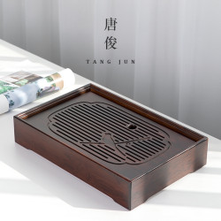 茶磐小茶台家用托磐小型茶海竹制蓄水現代簡約瀝水茶磐茶具儲水式