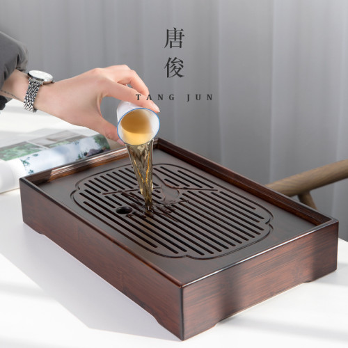茶磐小茶台家用托磐小型茶海竹制蓄水現代簡約瀝水茶磐茶具儲水式