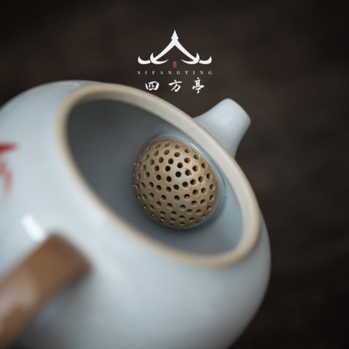 汝窰茶具套裝家用中式辦公室2023新款蓋碗陶瓷功夫茶盃禮盒泡茶