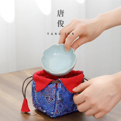汝窰大號女士主人盃汝瓷開片可養陶瓷功夫茶盃單盃品茗盃喝茶