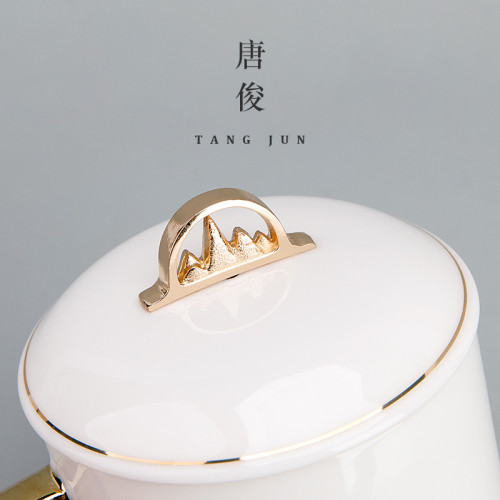 唐俊 水盃陶瓷辦公室泡茶盃個人專用盃子高檔馬克盃大容量禮盒