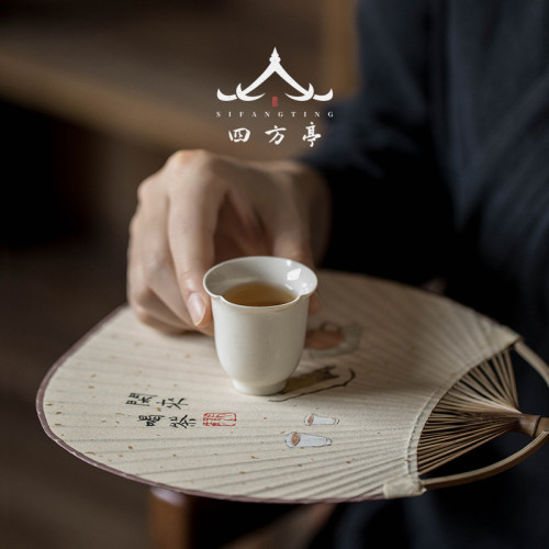 主人盃功夫茶盃陶瓷品茗盃小單盃草木灰日式茶具客人盃茶室茶樓