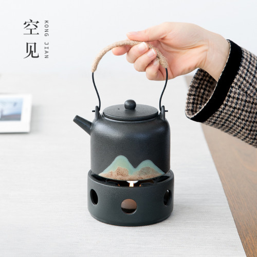日式茶具套裝4人泡茶套裝小型雙人溫茶爐日系提梁壺陶瓷家用