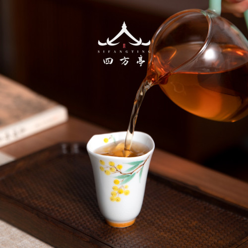 景德鎮手繪茶盃女神品茗盃主人盃單盃套裝聞香盃陶瓷白瓷個人