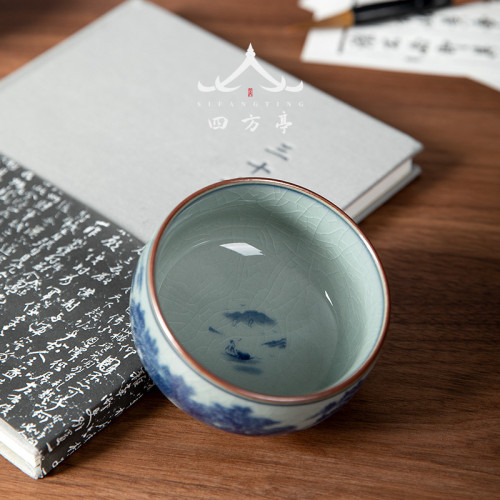 景德鎮青花瓷品茗盃中式個人專用茶盃陶瓷主人盃茶盞茶碗功夫茶具