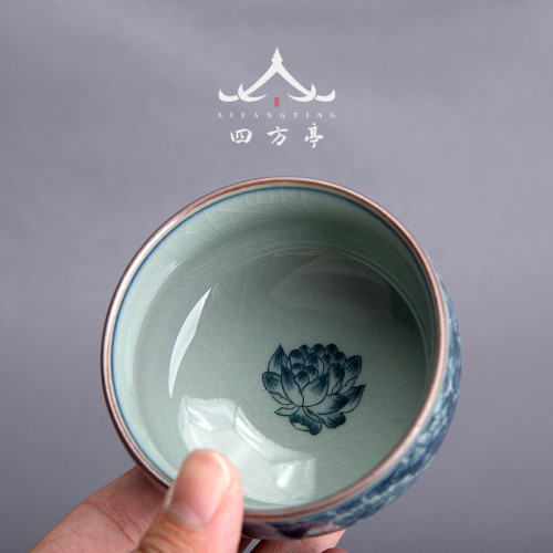 景德鎮青花瓷品茗盃中式個人專用茶盃陶瓷主人盃茶盞茶碗功夫茶具