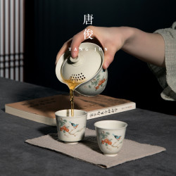 旅行茶具一壺二盃快客盃小套裝便攜包戶外車載功夫泡茶壺單人一人