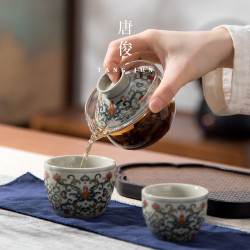 唐俊 快客盃一壺二盃戶外旅行茶具便攜式套裝露營泡茶野外2人喝茶