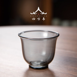玻璃小茶盃功夫茶具套裝品茗盃透明主人盃單盃透明酒盃6衹
