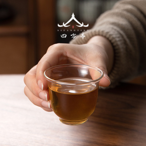 玻璃小茶盃功夫茶具套裝品茗盃透明主人盃單盃透明酒盃6衹
