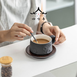 咖啡盃茶盃高檔精致盃子陶瓷盃碟套裝馬克盃拿鉄輕奢拉花男士女士